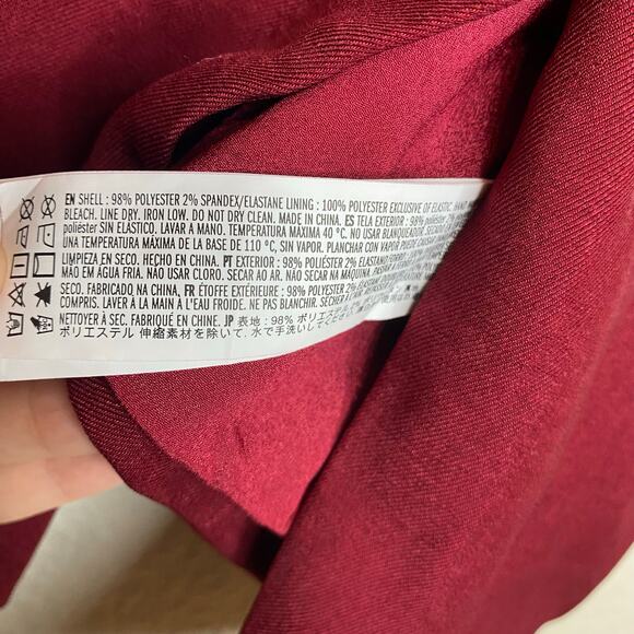 F21 Burgundy Strapless Tube Button Waistcoat Plus Size 2X - Picture 5 of 9